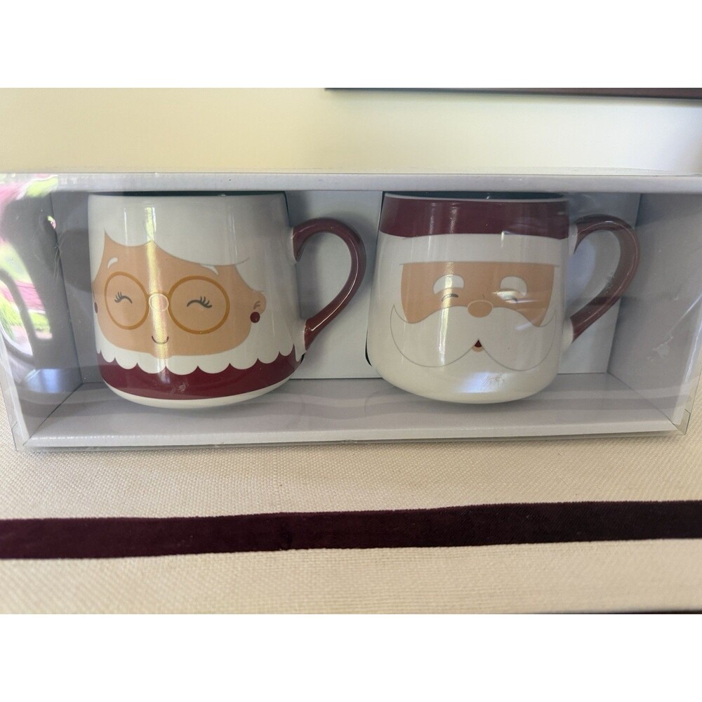 Kirkland's Home/Christmas Collection/Mr. & Mrs. Claus Mugs(Set Of 2) In Box